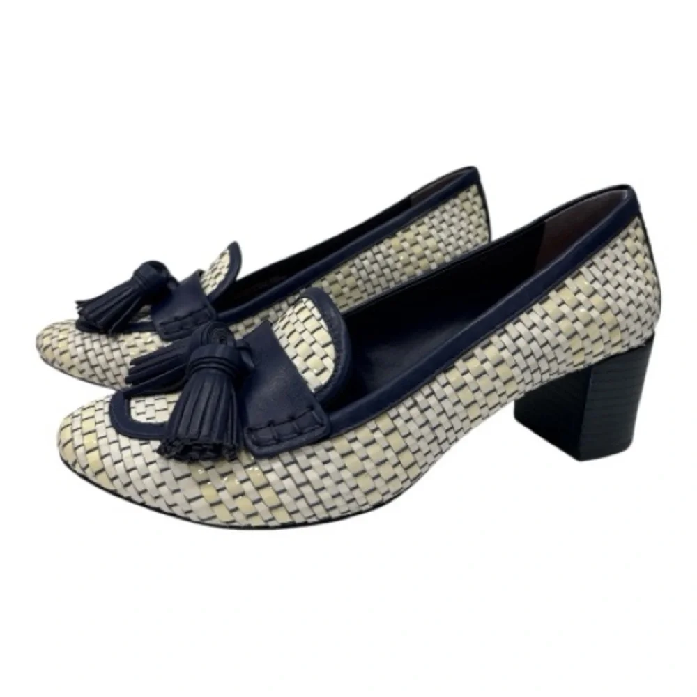Tory Burch Womens Stamford Woven Tassel Pump size 6.5